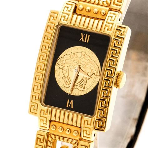 versace 7009017|Gianni Versace Black Gold Plated Signature Medusa .